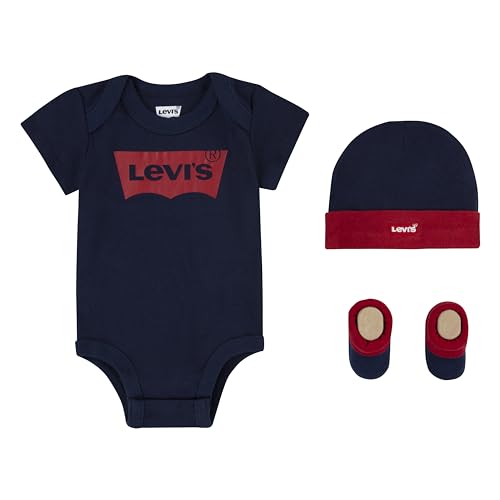 Levi's Bébé Garçon Classic Batwing Infant Hat Bodysuit Bootie 3pc
