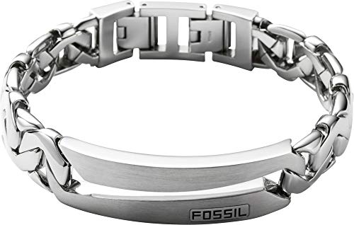 FOSSIL Bracelet Pour Homme Habillé, Bracelet En Acier Inoxydable Argenté,