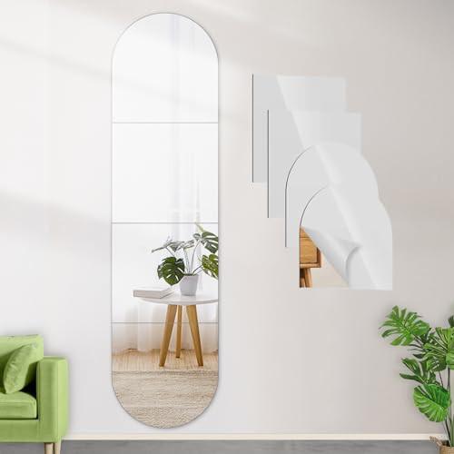 DONGDA Grand Miroir Mural Adhesif, Acrylique Miroir Mural Autocollant, sans