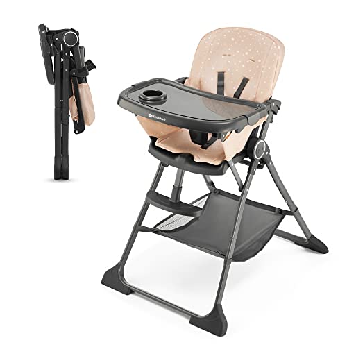 Kinderkraft FOLDEE Chaise Haute pour Bébé Ergonomique, Confortable, Inclinable, Pliable,
