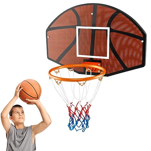 COSTWAY Panier de Basket Mural 32,5 cm avec Panneau Incassable,
