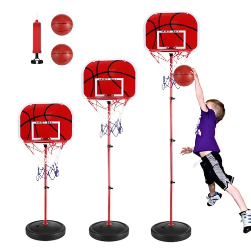 Panier de Basket Enfant,Panier de Basket extérieur,avec 2 Ballons de